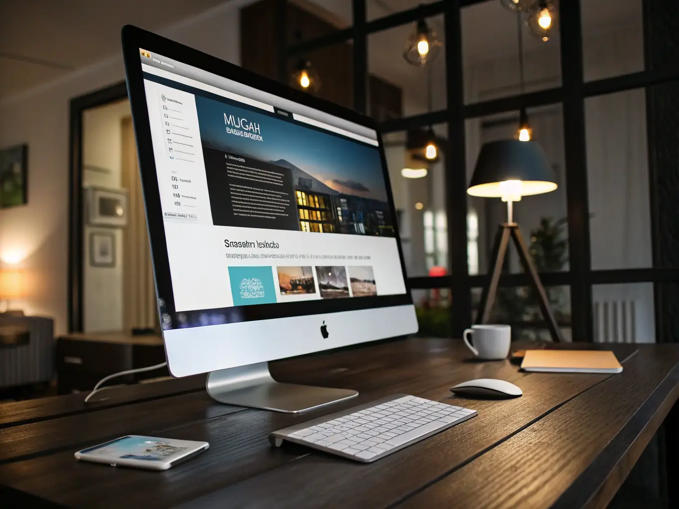A website loading quickly on a desktop computer, illustrating the importance of fast loading speeds for user experience and SEO.