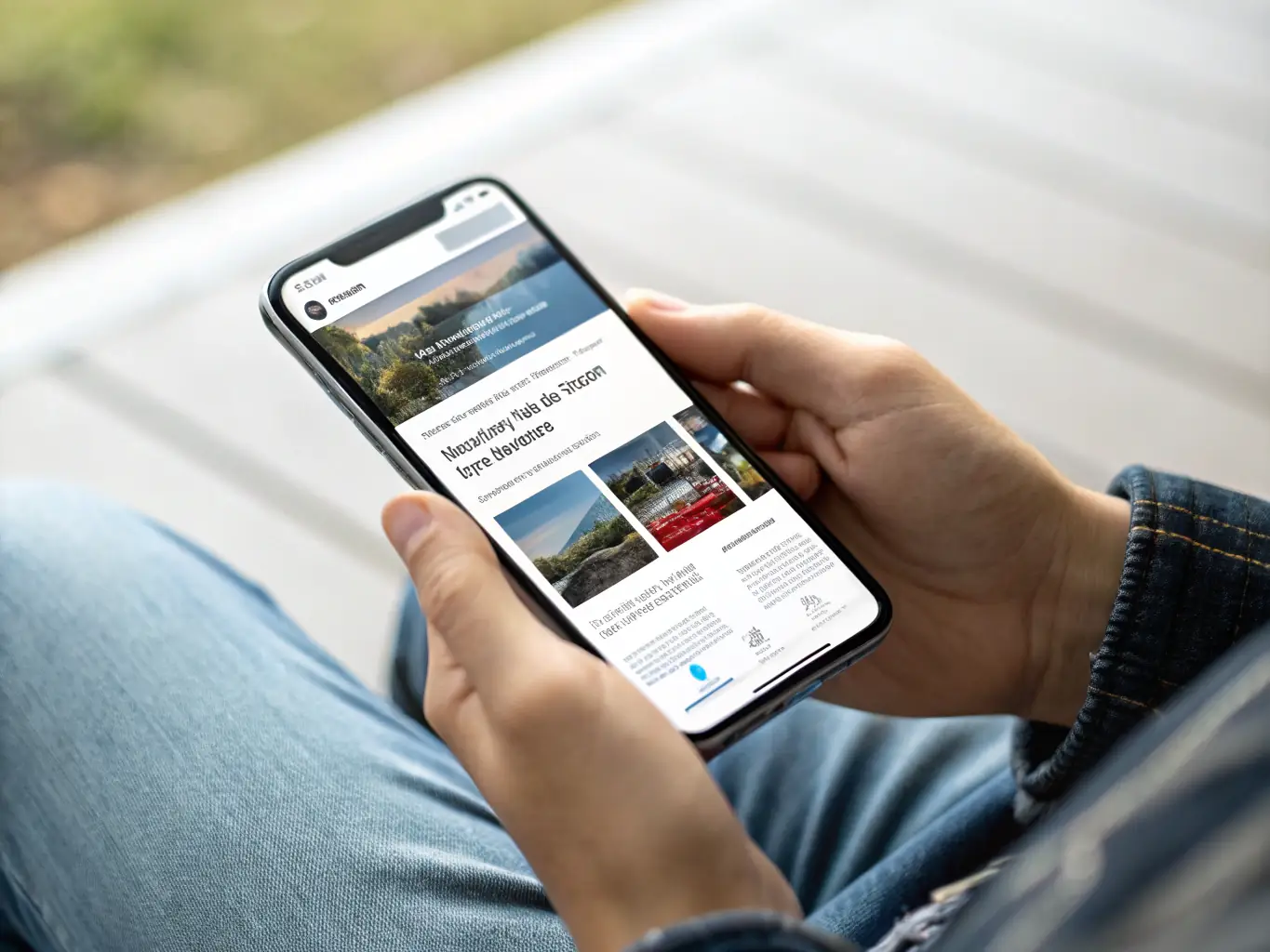A mobile phone displaying a perfectly responsive website for an HVAC company, showcasing its adaptability to different screen sizes.